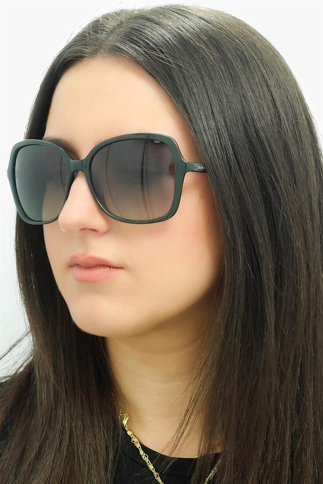 Calvin Klein Sunglasses CK19561S 360 Milky Emerald Grey Gradient