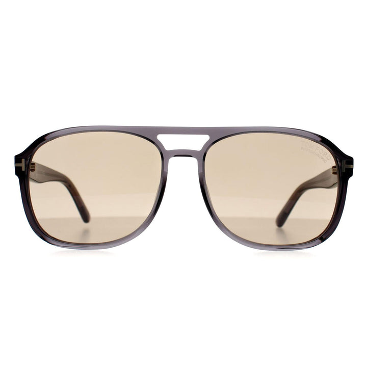 Tom Ford Sunglasses Rosco FT1022 20E Grey Crystal Light to Dark Brown Photochromic
