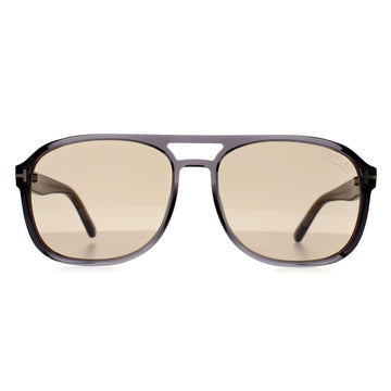 Tom Ford Sunglasses Rosco FT1022 20E Grey Crystal Light to Dark Brown Photochromic