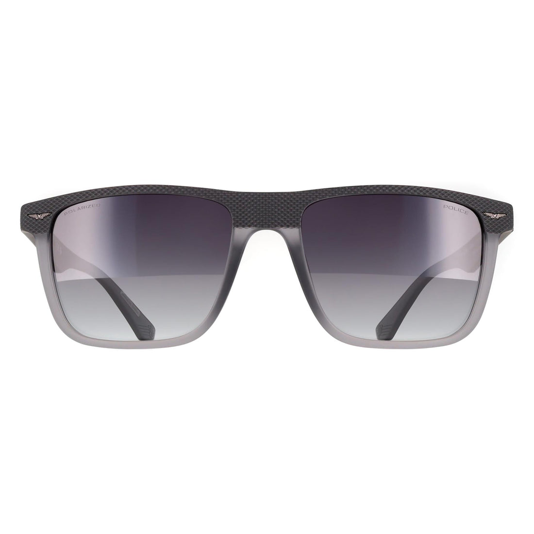 Police Sunglasses SPLE02 Gator 2 968P Matte Dark Grey Smoke Gradient