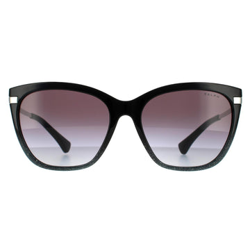 Ralph by Ralph Lauren Sunglasses RA5267 58418G Shiny Gradient Black Glitter Grey Gradient