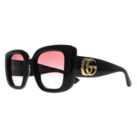 Gucci Sunglasses GG1975S 001 Shiny Black Red Gradient