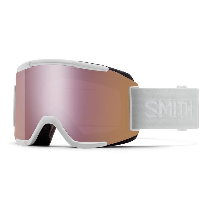 Smith Ski Goggles Squad 33F M5 White ChromaPop Everyday Rose Gold Mirror