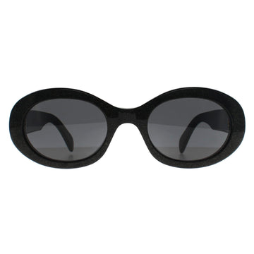 Celine Sunglasses CL40194U Triomphe 03A Sparkly Black with Gold Grey