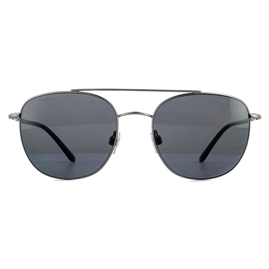 Giorgio Armani AR6042 Sunglasses Matte Gunmetal / Grey Polarized