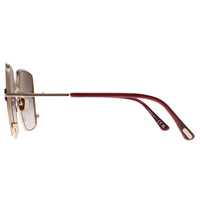 Tom Ford Sunglasses Raphaela FT1006 69W Shiny Bordeaux Blue Gradient