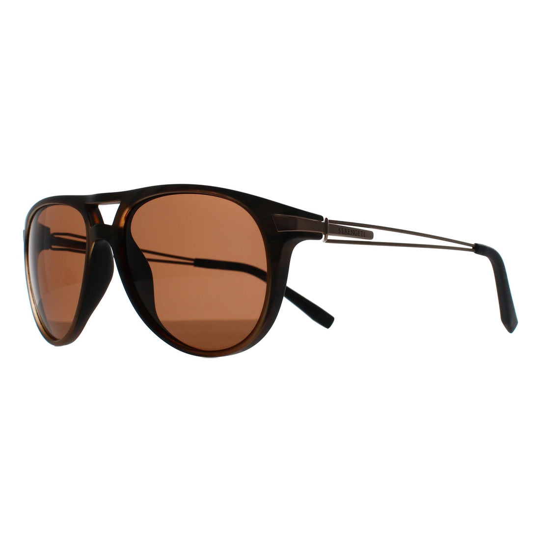 Serengeti Sunglasses Udine 7759 Brown Frost Fade Polarized Drivers Brown