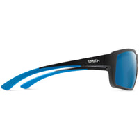 Smith Sunglasses Hookshot 003 QG Matte Black ChromaPop Polarized Blue Mirror