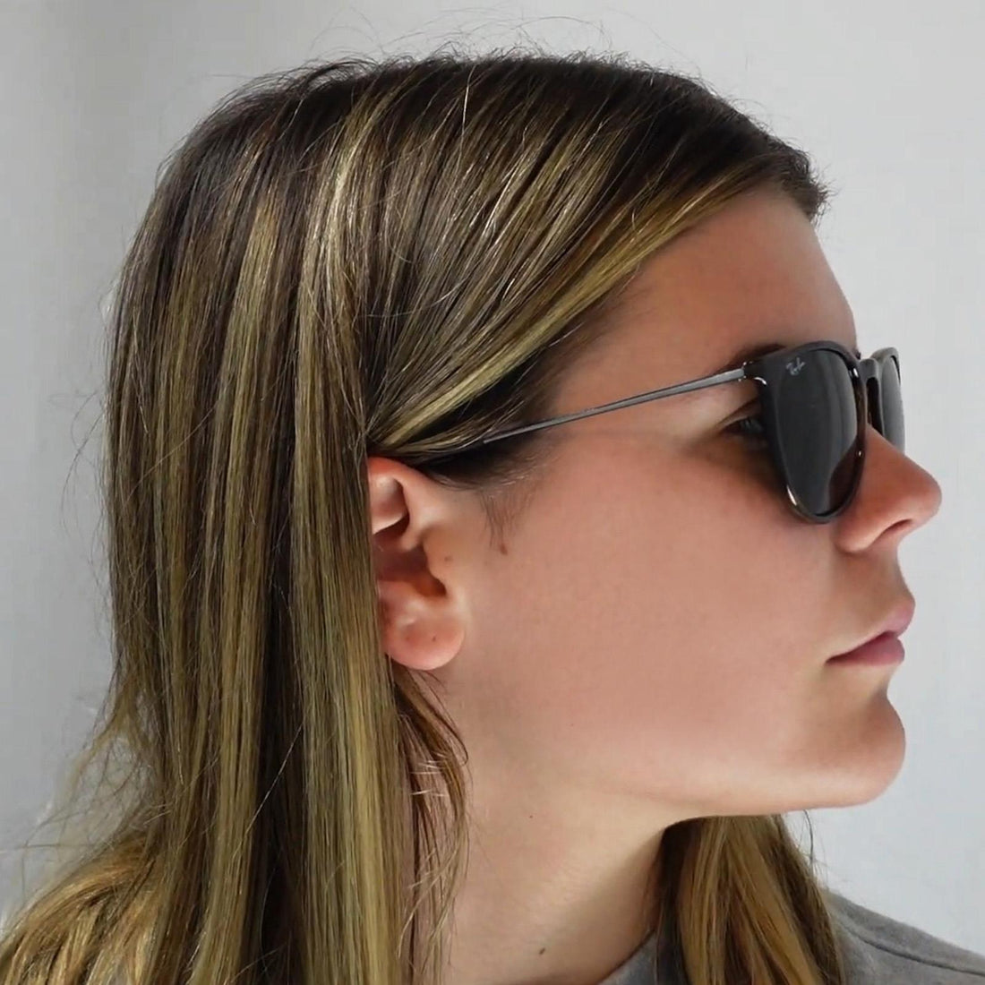 Ray-Ban Sunglasses Erika 4171 601/5Q Black Violet Mirror Polarized