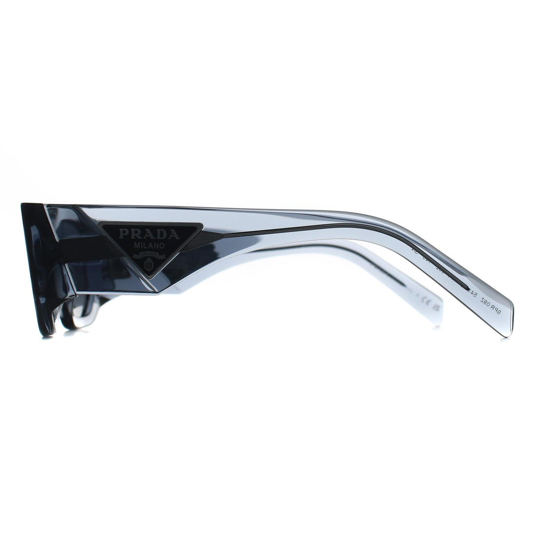 Prada Sunglasses PR09ZS 17T08Z Transparent Ocean Dark Grey