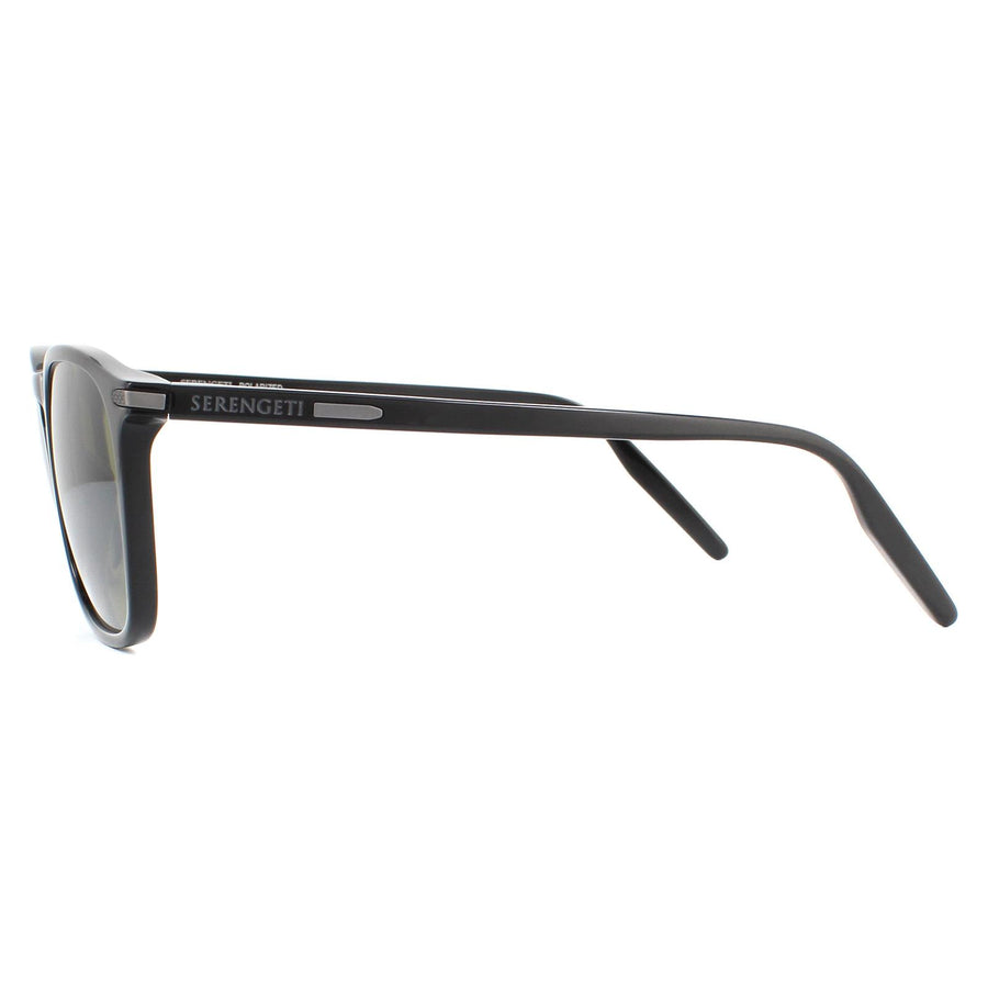 Serengeti Sunglasses Delio 8947 Shiny Black Green Mineral Polarized 555nm