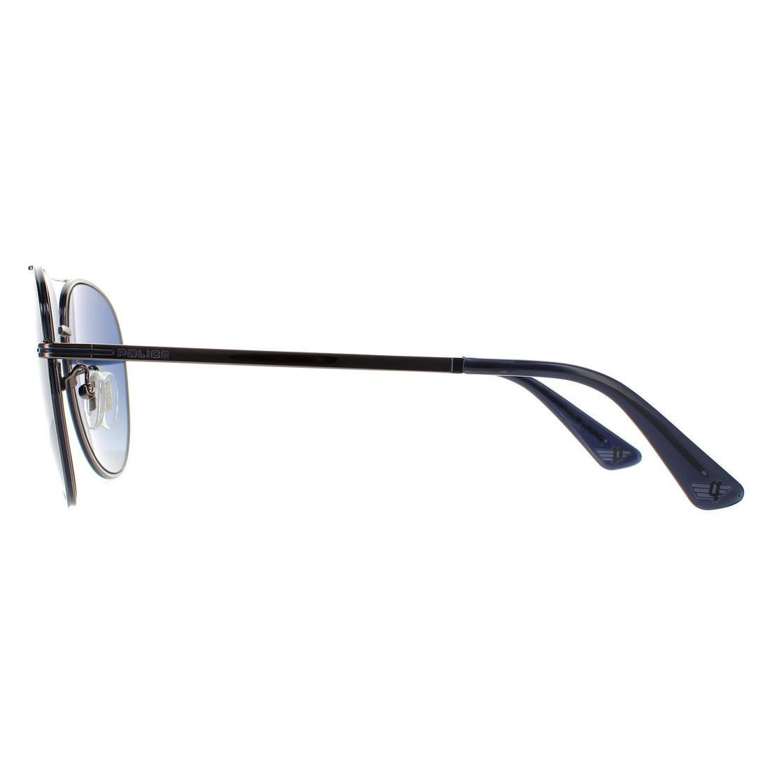 Police Sunglasses SPL777N K53P Shiny Gunmetal Blue Gradient Polarized