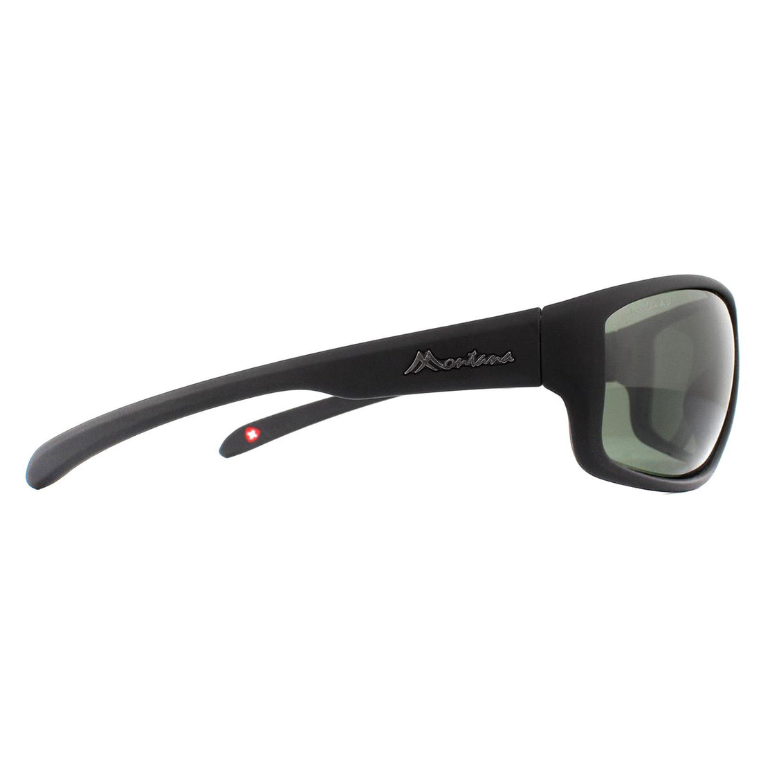 Montana Sunglasses SP313A Black Rubber Green G15 Polarized