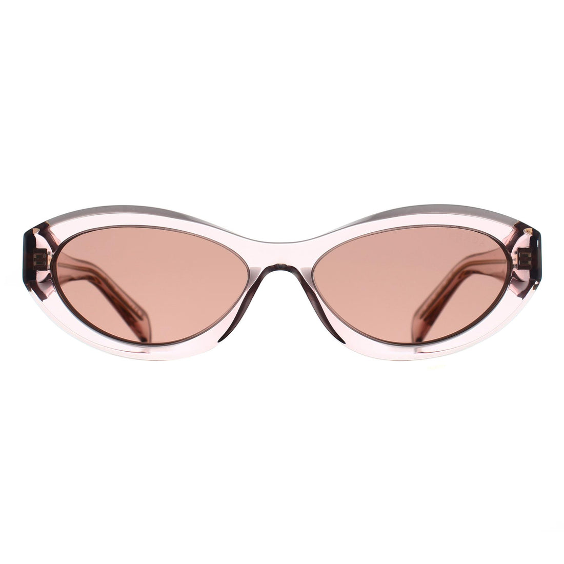 Prada Sunglasses PR26ZS 19Q10D Transparent Peach Light Brown