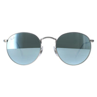 Ray-Ban Round Metal RB3447 Sunglasses Silver / Silver Flash Mirror 50
