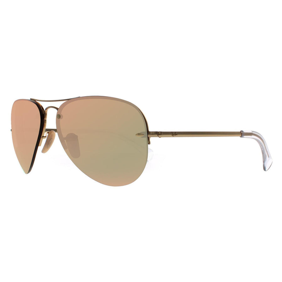 Ray-Ban Sunglasses 3449 001/2Y Gold Copper Mirror