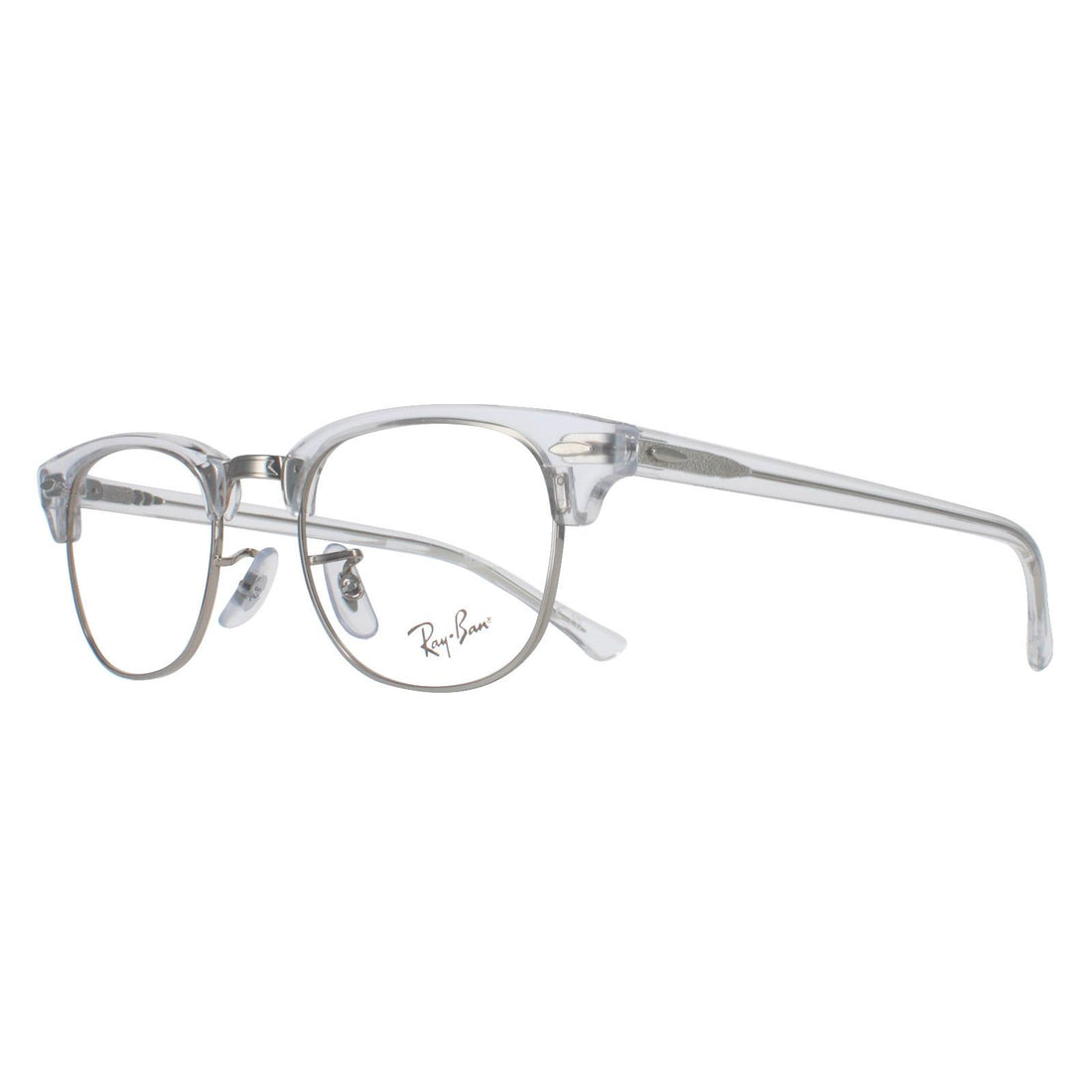 Ray-Ban Glasses Frames RX5154 Clubmaster 2001 White Transparent Men Women