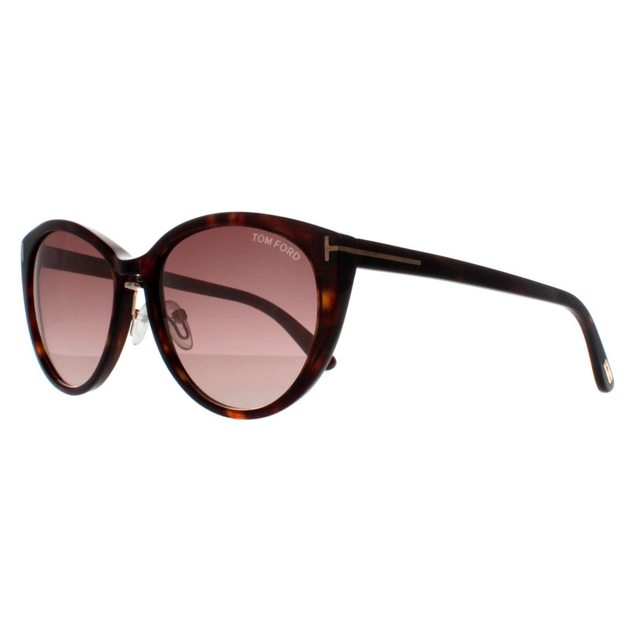 Tom Ford Sunglasses 0345 Gina 52F Dark Havana Brown Gradient