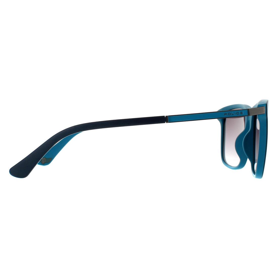 Police Sunglasses SPLA56 Record 1 WTRX Blue Turquoise Blue Gradient Mirrored