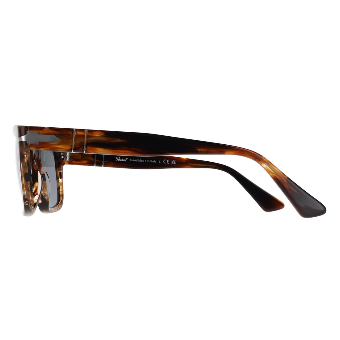 Persol Sunglasses PO3272S 123556 Striped Black & Brown Light Blue
