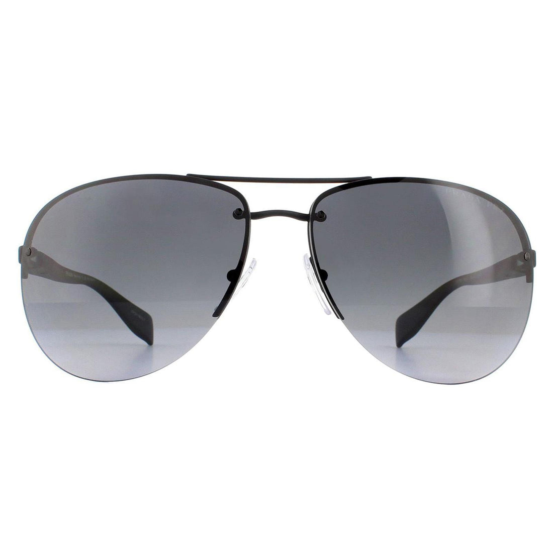 Prada Sport Sunglasses 56MS DG05W1 Black Rubber Polarized Grey Gradient