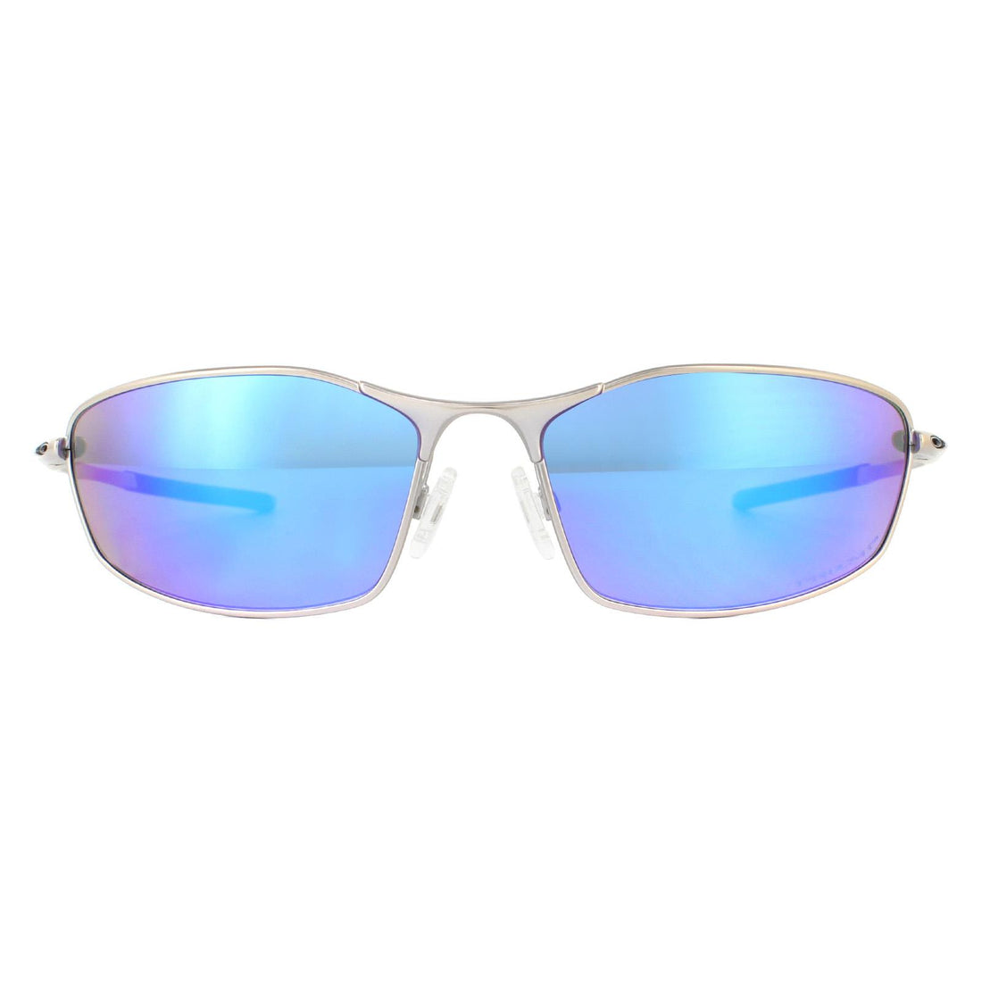 Oakley Sunglasses Whisker OO4141-04 Satin Chrome Prizm Sapphire Iridium Polarized