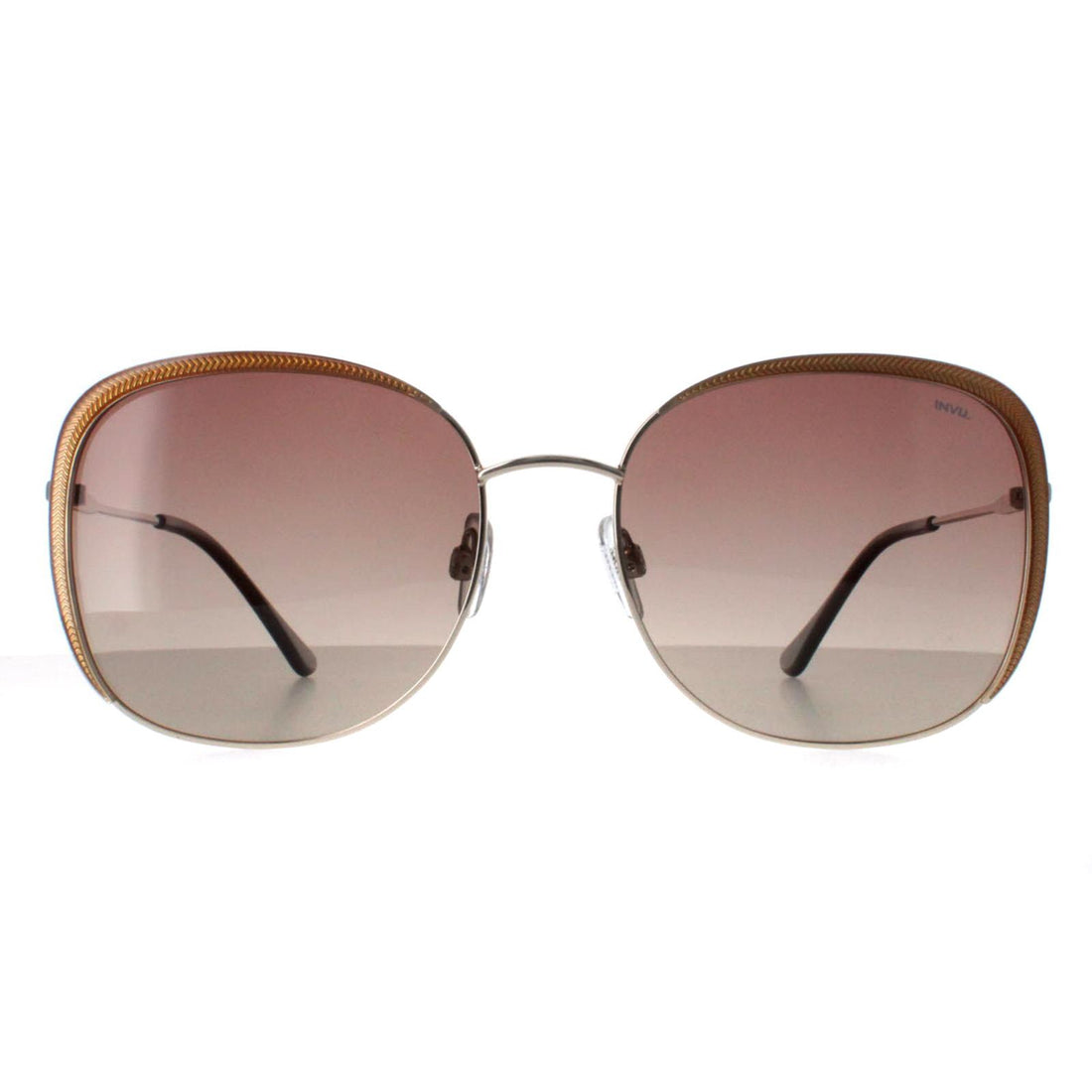 INVU Sunglasses B1018 C Gold Beige Brown Polarized