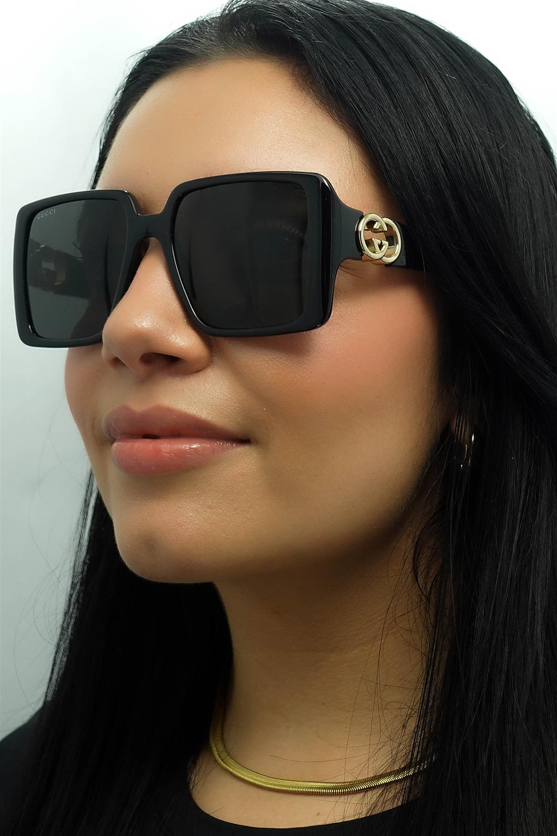 Gucci Sunglasses GG1692S 001 Black with Gold Grey