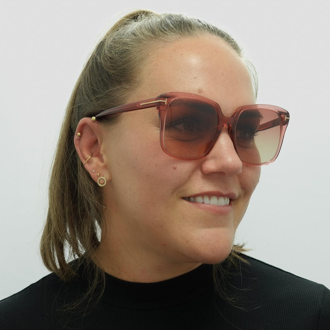 Tom Ford Sunglasses Faye FT0788 72T Shiny Pink Bordeaux Gradient