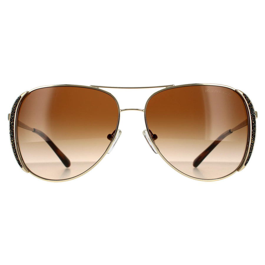 Michael Kors Sunglasses MK1082 101413 Light Gold Smoke Gradient