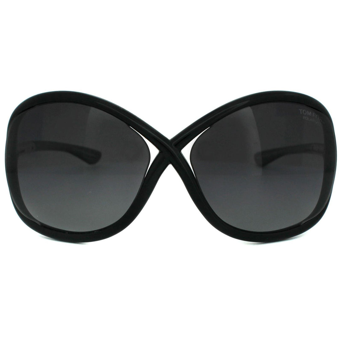 Tom Ford Sunglasses FT0009 Whitney 01D Shiny Black Smoke Grey Polarized