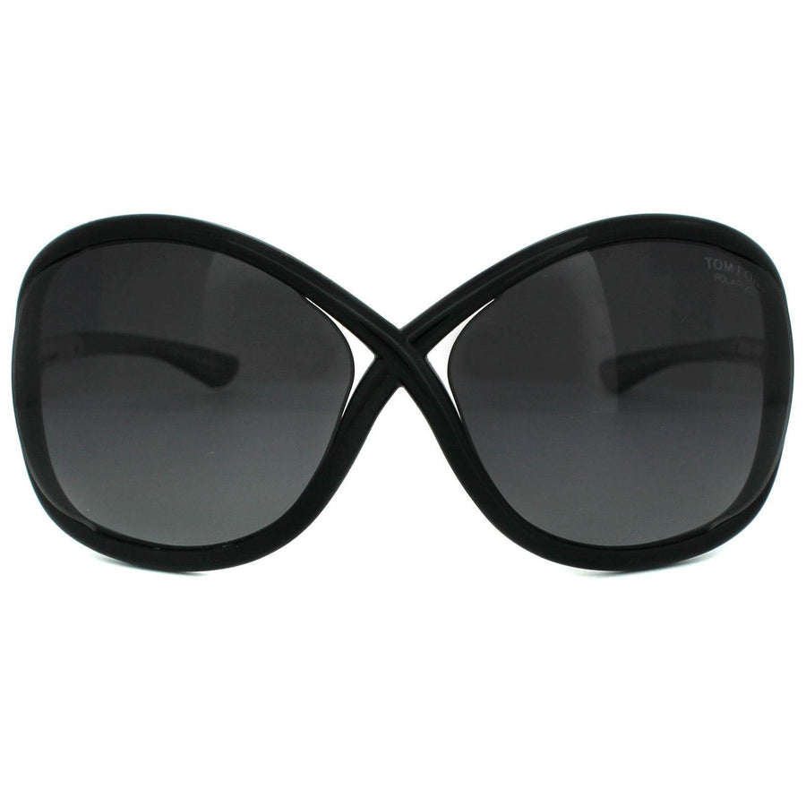 Tom Ford Sunglasses FT0009 Whitney 01D Shiny Black Smoke  display picture 1