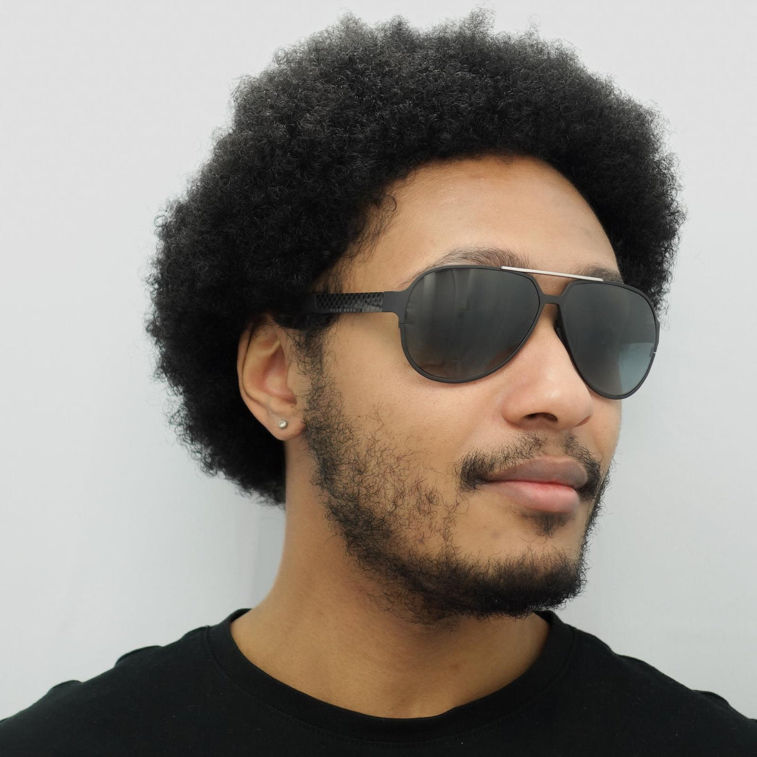 Hugo Boss Sunglasses 0669 HXJ HD Matt Black Ruthenium Grey Gradient
