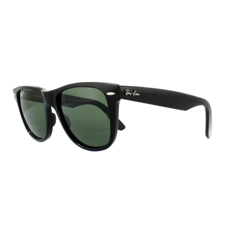 Ray-Ban Sunglasses Wayfarer 2140 901/58 Black Green G-15 Polarized Large 54mm