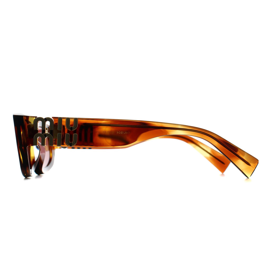 Miu Miu Sunglasses MUB04S 26E80B Striped Tobacco Dark Violet