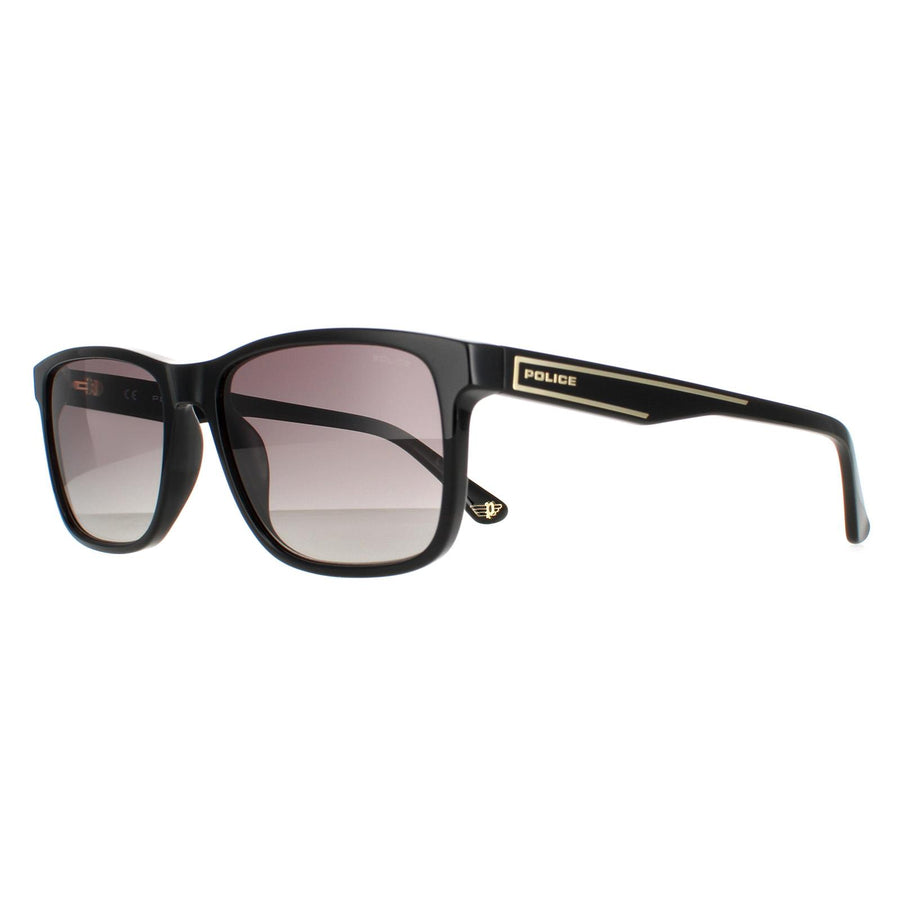 Police Sunglasses SPLB40N Arcade2 700P Shiny Black Smoke Gradient Polarised