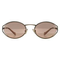 Miu Miu Sunglasses MU52YS ZVN20F Pale Gold Rose Pink Mirror