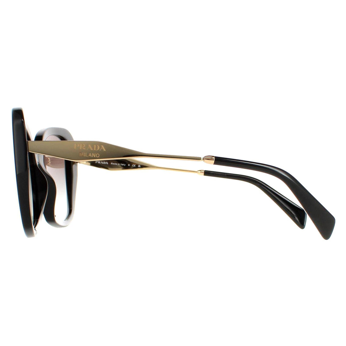 Prada Sunglasses PR03YS 1AB0A7 Black Grey Gradient