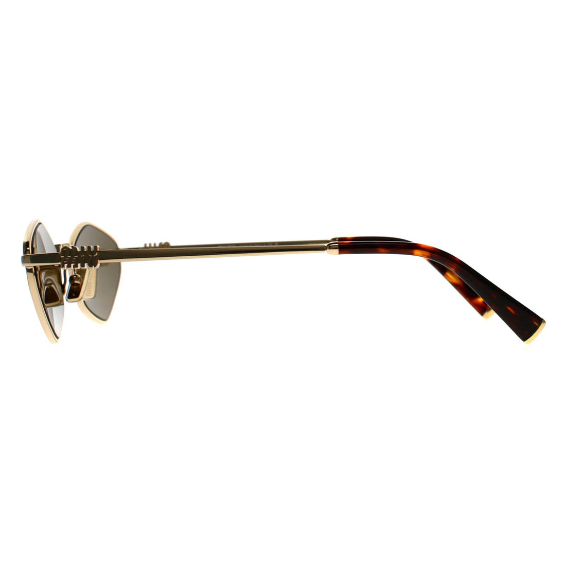 Miu Miu Sunglasses MU 56ZS 5AK09Z Gold Dark Brown