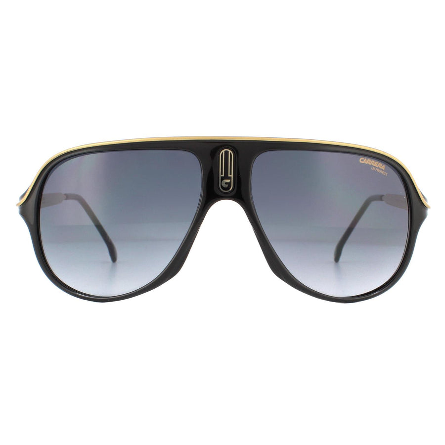 Carrera Safari 65 Sunglasses Black Gold / Dark Grey Gradient