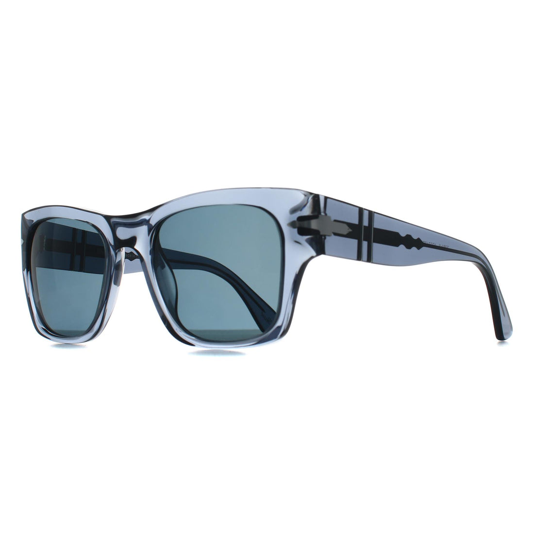 Persol Sunglasses PO3384S 12273R Transparent Ocean Dark Blue Polarized