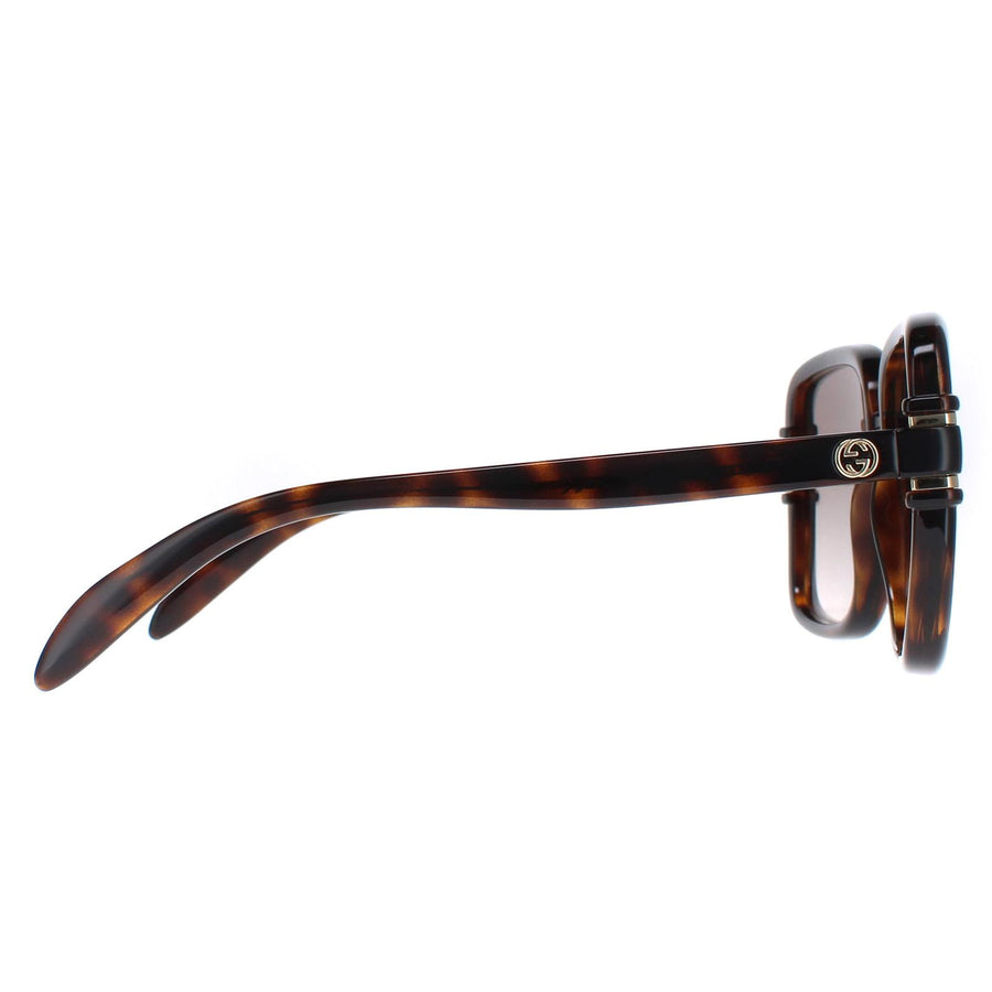 Gucci Sunglasses GG1066S 002 Dark Havana Brown Gradient