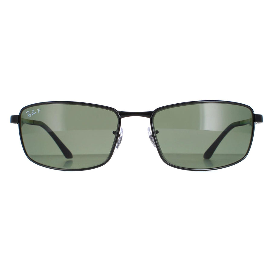 Ray-Ban RB3498 Sunglasses Black Polarized Green