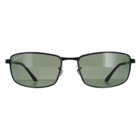 Ray-Ban Sunglasses 3498 002/9A Black Polarized Green