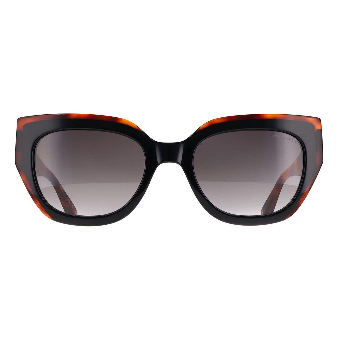 Ted Baker Sunglasses TB1757 Coral 001 Gloss Solid Black and Havana Grey Gradient