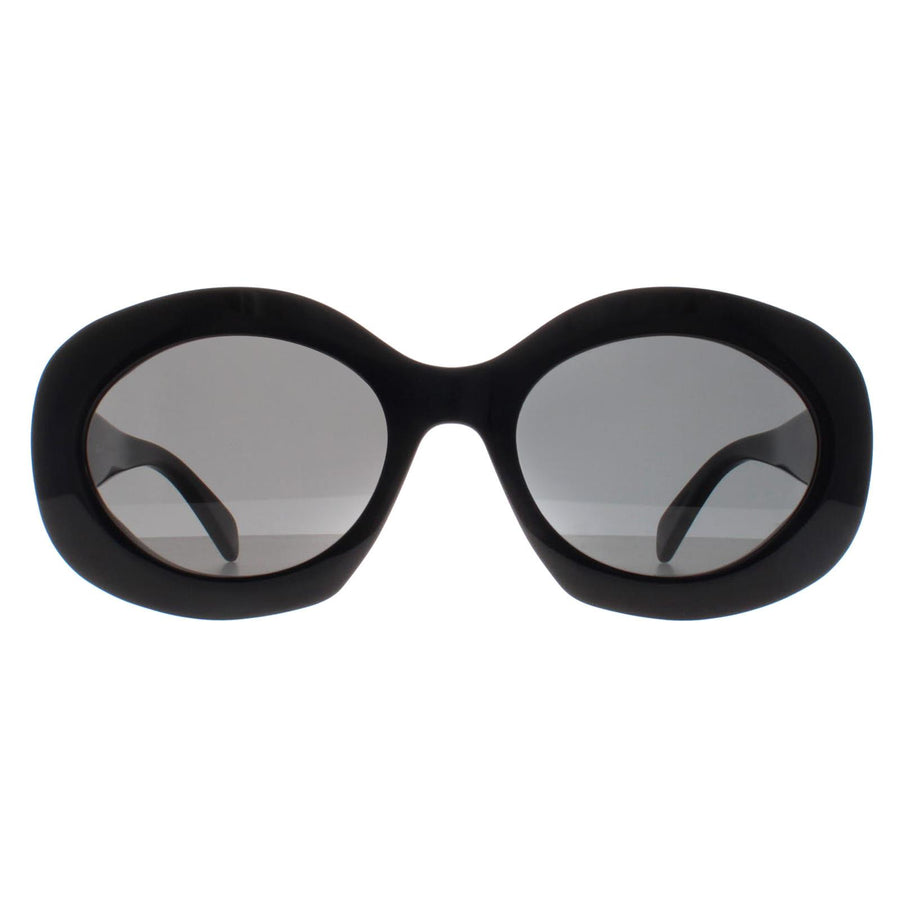 Celine Sunglasses Triomphe CL40292U 01A Shiny Black Smoke Grey