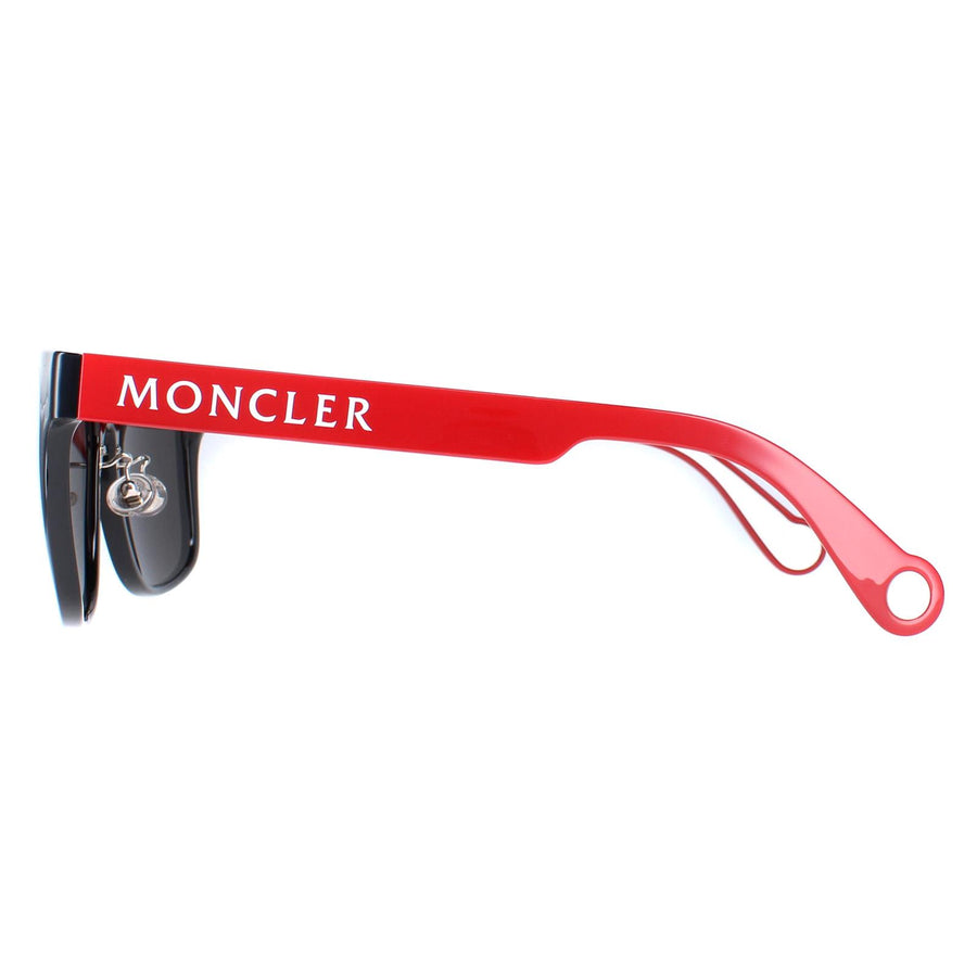 Moncler Sunglasses ML0163-K 05D Black & Red Dark Grey
