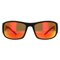 Bolle King Sunglasses Black Metal Red / Brown Fire