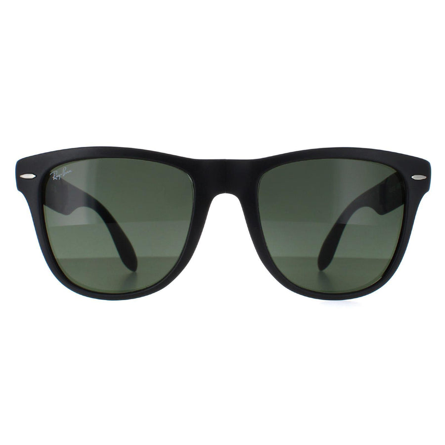 Ray-Ban Folding Wayfarer RB4105 Sunglasses Matt Black Green 54