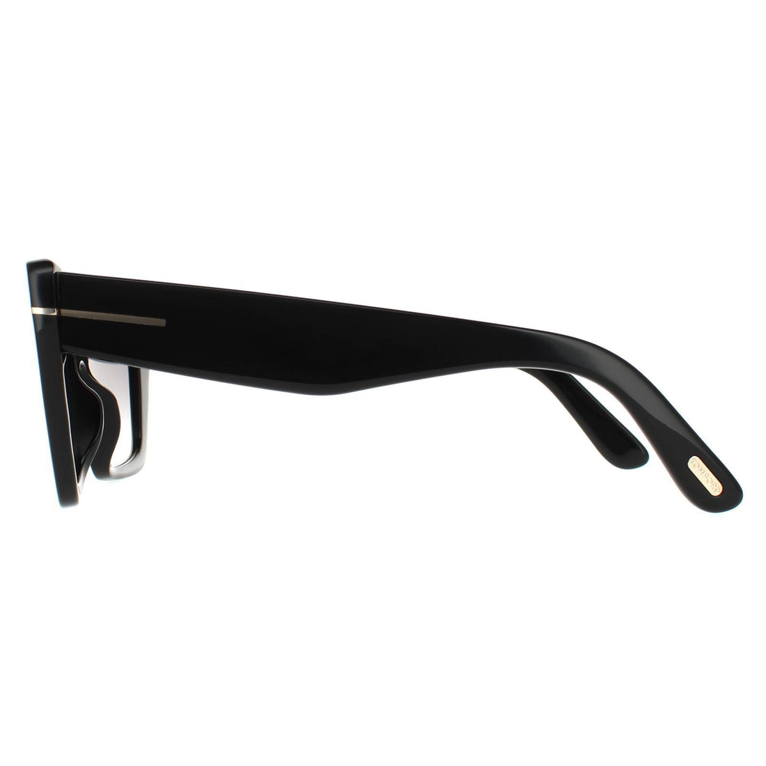 Tom Ford Sunglasses Wyatt FT0871 01B Shiny Black Grey Smoke Gradient